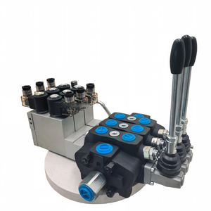 Vanne de commande directionnelle hydraulique à trois voies Huamao 3 bobines 90 litres/min 315 bars manuelle électro-hydraulique - Product Image 2