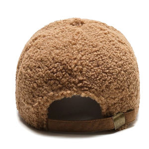 Haute Qualité 6 Panneau Designer Baseball Chapeaux Fausse Fourrure Éponge Laine Polaire Moelleux <span class=keywords><strong>Hiver</strong></span> Personnalisé Casquettes <span class=keywords><strong>De</strong></span> Baseball - Product Image 3