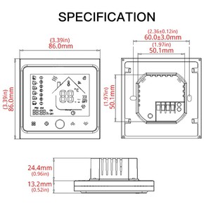 <span class=keywords><strong>Termostato</strong></span> Wi-Fi <span class=keywords><strong>MOES</strong></span> Tuya, Controlador de Aire de 4 Tubos con Control por Aplicación Smartlife, Sistema HVAC Programable IPS - Product Image 4