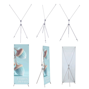Support publicitaire portable en alliage d'aluminium Rishen Yueyi pour bannière en X, tailles 60x160cm et 80x180cm, réglable en hauteur, impression numérique pour - Product Image 3