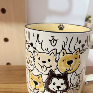High Quality Wholesale 650Ml <b>Large</b> Capacity Hand-Painted Cute Drinking Porcelain <b>Mug</b> BSCI/LFGB Certified Microwave Dishwasher - Product Image 4
