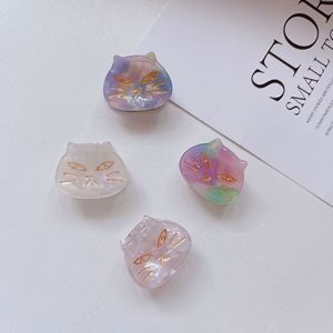 Nouvelle arrivée 3cm mignon <span class=keywords><strong>Mini</strong></span> pinces à griffes pour enfants belle Animal chat marbre acétate de Cellulose cheveux griffe de <span class=keywords><strong>crabe</strong></span> pour cheveux fins bébé filles - Product Image 3