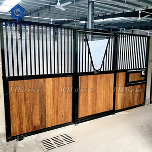 Prefabrik atlı çevre dostu bambu çelik çerçeve at istikrarlı durak sosyalleşme v-boyunduruk pencere ile sürgülü ön - Product Image 2