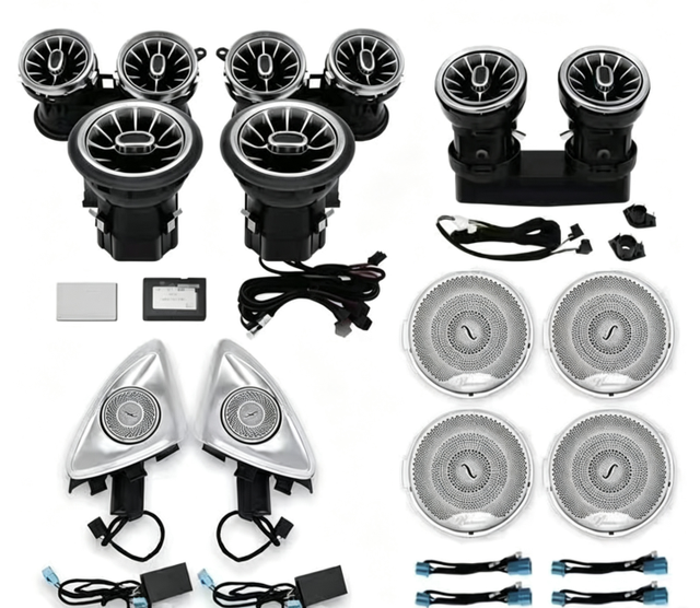 64 Colours LED Air Vents 4D Speaker for Mercedes Benz W213 E-Class  Interior Ambient Light Decorative Lamp