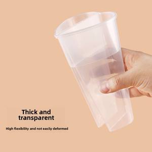 Bicchiere in Plastica PP Personalizzato da 16oz/22oz con Coperchio, Senza BPA, Compartimentato a Doppia Camera per Bubble Tea, Frullati e Dessert - Product Image 3