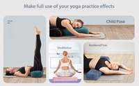 Coussins de yoga écologiques, rectangulaires, en coton et lin, coussins de yoga ronds, coussins de yoga ergonomiques