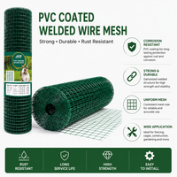 Malla de Alambre Soldada Recubierta de PVC Verde Anti-Pájaros en Rollo para Protección de Hangares de Aeropuertos y Cercas de Bioseguridad para Granjas Avícolas
