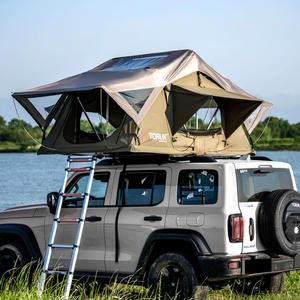 Suv 3-4 personnes mini Camping camion coque souple couverture de voiture pliante abri hors route toit toit voiture tente garage tente pliante - Product Image 5