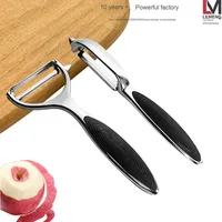 Couteau à éplucher les fruits manuel multifonctionnel Portable en acier plastique Outil de cuisine ménager avec poignée pratique Design Wholesale