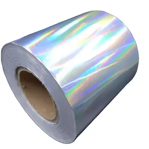 Hochwertiges 3D-Hologramm VOID-Faser aufkleber Materials icherheit VOID-Etiketten papier selbst klebendes Drucken von zerbrechlichem Papier in Rollen