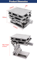 Plateforme de levage 3D 150x210mm, table de levage manuelle pour machine de marquage laser à fibre, hauteur réglable jusqu'à 270mm