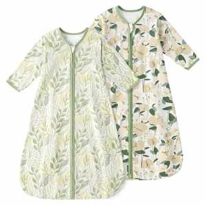 Sac de couchage matelassé à manches longues en coton biologique avec fermeture éclair bidirectionnelle, couverture portable - Product Image 5