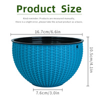 Pots de fleurs suspendus traditionnels à double compartiment, auto-arrosants, durables, 1,28 L, en PP, pour usage intérieur/extérieur, maison et jardin