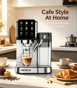 เครื่องชงกาแฟ NEWLE พรีเมียม ระบบสัมผัส IMD แรงดัน 20 บาร์ รองรับหลายแคปซูล ESE Pod และ <span class=keywords><strong>Dolce</strong></span> <span class=keywords><strong>Gusto</strong></span> สำหรับกาแฟเย็นและกาแฟเอสเพรสโซ - Product Image 2