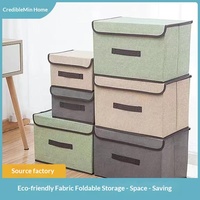 Panier de rangement pliable en tissu non tissé, anti-poussière, grande capacité pour vêtements, armoire, organisateur au design moderne