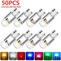 KODAXIN Auto LED T10 W5W Canbus Glas COB 6000K Lese- und Innenraumlampe Standlicht Kennzeichenleuchte 168 194 192 DC 12V Weiß