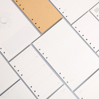 45 feuilles de papier de recharge A4/B5/A5/A6/A7 pour carnet à spirale, papier de remplissage pour classeur à anneaux, pages intérieures rechargeables