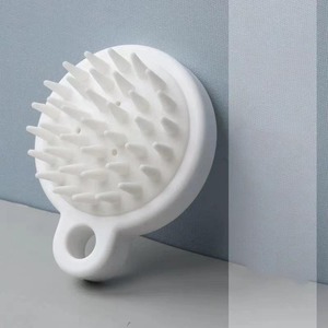 Wet Dry <b>Scalp</b> Brush Shower Head <b>Scalp</b> Scrubber with Silicone Bristles <b>Exfoliator</b> Hair <b>Scalp</b> Massager Shampoo Brush - Product Image 3