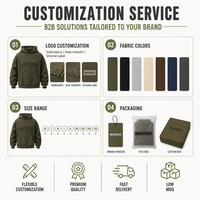 Sweat à capuche personnalisé pour homme avec impression en relief, logo 3D gaufré, molleton épais, épaules tombantes, coupe oversize, motif graphique olive, streetwear