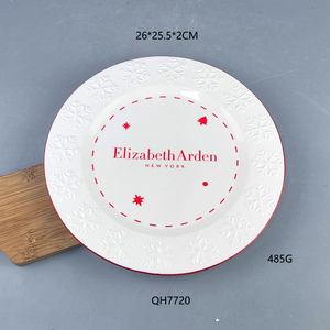 Modern Eco-Friendly Porcelain <strong>Ceramic</strong> Solid Pattern Glazed Stocked Dinner Plate <strong>Platter</strong> Dessert Serving Dishes Wedding Event - Product Image 6
