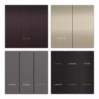 Knx pour la maison intelligente 1/2/3/4 Gang Switch Controller Wall Light Panel Smart Switch KNX Wall Light Switch for Hotel Home Office