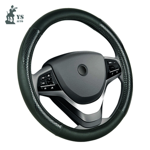 Housses de <span class=keywords><strong>volant</strong></span> en cuir PVC PU Accessoires auto de voiture Housses de roue de luxe pour voitures SUVS et camions Universel 14.5-15 pouces - Product Image 2
