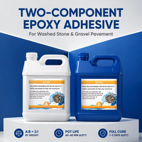 Excellente Résine Époxy Bi-Composant Alida Imperméable pour Coulage, Durcisseur Transparent/Blanc, Colle en Pâte pour Scellement de Sols et Adhésif pour Allées