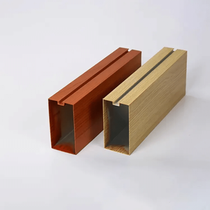 Hạt gỗ kim loại trang trí hình chữ U gạch Trần treo trần trang trí nội thất cho khách sạn bệnh viện dễ dàng Trần lưới - Product Image 1