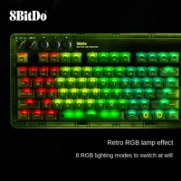 8Bitdo Retro87 Clavier Mécanique pour Xboxes Version Rétro RVB Vert Transparent Éclairage Grandes Touches 2.4G pour PC