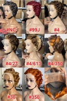 Perruques Frontales Courtes Coupées Pixie 13*4 de Fabrication, Perruques Bouclées avec Frange, Cheveux à Tresser Bob Bouclé, Perruques 100% Cheveux Humains Brésiliens