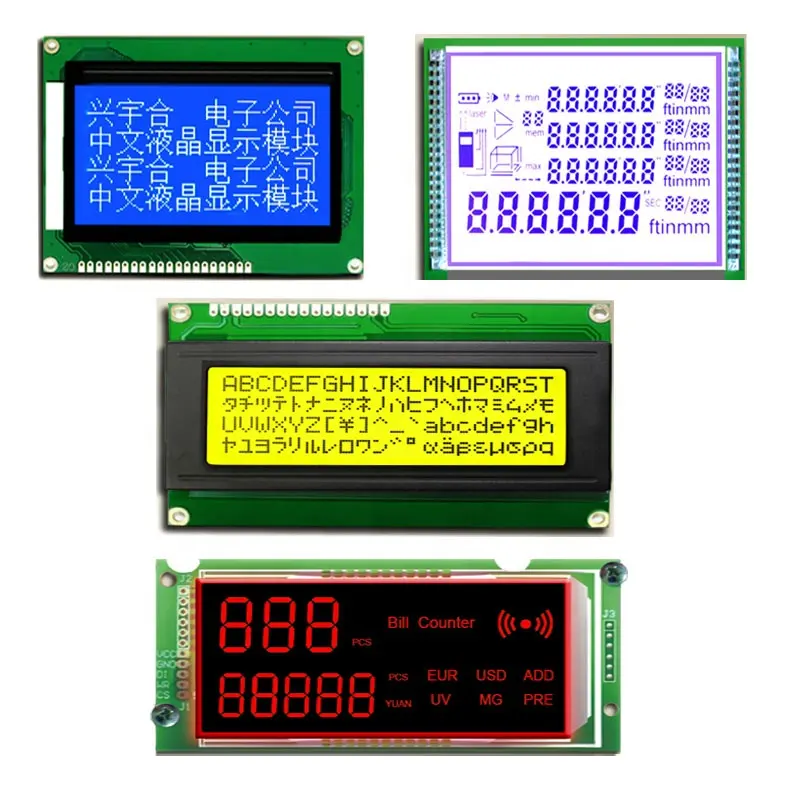 스마트 장치 용 투명 사용자 정의 LCD 모듈 TN HTN STN FSTN VA LCD 유리