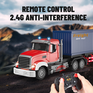 Camion télécommandé SINO 1:24 6CH, voiture électrique à batterie, <span class=keywords><strong>jouet</strong></span> conteneur, portes ouvrantes, grand camion de remorquage pour enfants, <span class=keywords><strong>jouet</strong></span> camion pour enfants - Product Image 2
