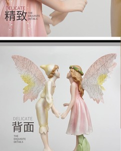 Kissing Couple Love Angel un par de artesanías de resina decoraciones para el hogar dando regalos de boda para recién casados - Product Image 5