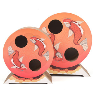 Cat Scratching Board Corrugated <b>Paper</b> Medium Arowana <b>Pattern</b> 1 Level Cat Toy For Indoor Cats - Product Image 1