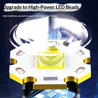 Lampe de poche de camping AA à lumière forte, ultra-lumineuse, longue portée, rechargeable Feiao 18650 LED, avec mise au point télescopique, pour situations d'urgence