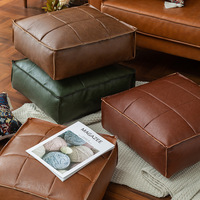 Pouf carré moderne en polyuréthane Amity Factory, vente en gros, avec rembourrage EPP, pour salon et extérieur