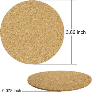 Carreaux en céramique non perforés de 4 pouces, pour l'artisanat, avec coussinets de support de liège, à utiliser avec encre d'alcool ou verseur acrylique, faire soi-même, bricolage - Product Image 3