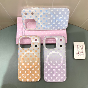 เคสโทรศัพท์แม่เหล็กแบบมินิมอลไลท์ไล่เฉดสีลายจุดสองชั้นสำหรับ iPhone 17ProMax 16 15 14 - Product Image 1