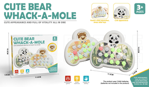 Deux consoles <span class=keywords><strong>de</strong></span> jeu Whack-a-Mole à assembler, modèles Ours et Panda, en plastique, pour les 3 ans et plus - Product Image 2