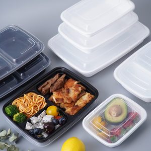 Đen 150 Gói <span class=keywords><strong>3</strong></span> Khoang Lò Microwave <span class=keywords><strong>Stackable</strong></span> Nhựa Dùng Một Lần Thực Phẩm <span class=keywords><strong>Container</strong></span> - Product Image 6