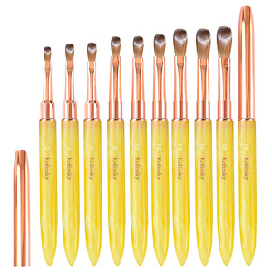 Ensemble de pinceaux à ongles en acrylique Kolinsky, tailles 10, 12, 14, 16, 18, poils de zibeline pur pour la peinture acrylique - Product Image 5