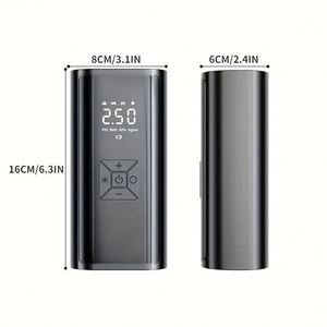 Compresseur d'air numérique sans fil rechargeable 12V pour pneus de voiture, vélos et ballons – Pompe à air portable - Product Image 2
