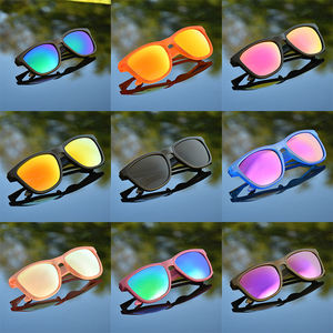 サングラスメーカーカスタムロゴピンクミラー男性女性黒偏光サングラスあなたのロゴ付き男性 - Product Image 4