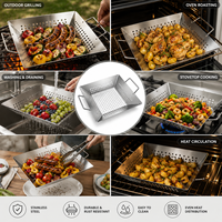 Panier de cuisson pour légumes en acier inoxydable personnalisé avec trous de drainage, fabrication directe usine