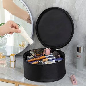 Round Large Capacity Oxford <b>Makeup</b> Bag Portable Cosmetic Storage <b>Case</b> for <b>Makeup</b> Artists - Product Image 3