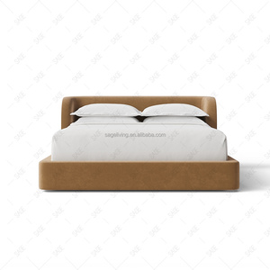 Sageliving Meubles de chambre à coucher en bois massif Lit plate-forme King Size avec table de chevet pour la décoration de la chambre principale de la maison moderne - Product Image 4