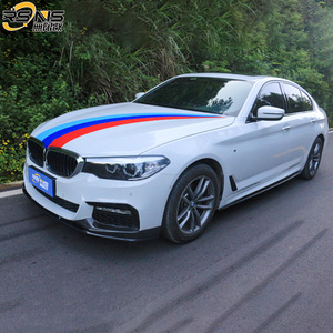 Pour <span class=keywords><strong>BMW</strong></span> Série 5, améliorations de style 3D en fibre de carbone : lèvres de pare-chocs avant, ailerons avant, jupes latérales, ailerons arrière, spoiler, diffuseur arrière - Product Image 4