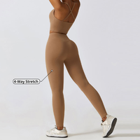 Legging olahraga wanita model high waist V-shape, celana fitness, celana yoga, celana angkat bokong