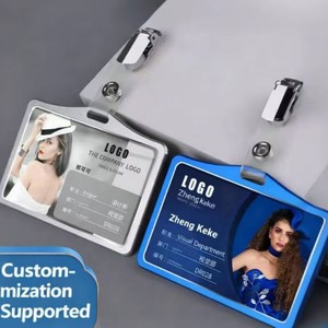 High Quality Portable Fashion Flip-Design Aluminum Alloy Work Badge Case Customizable Color/Logo for Business Seminars Office