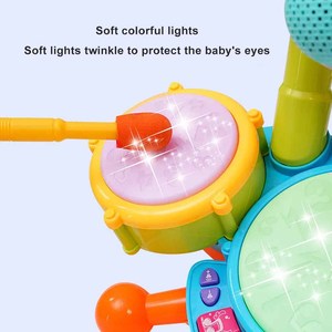 Batterie <span class=keywords><strong>de</strong></span> percussions <span class=keywords><strong>en</strong></span> plastique pour enfants, jouet éducatif pour l'équipement musical Montessori maternel et infantile - Product Image 3